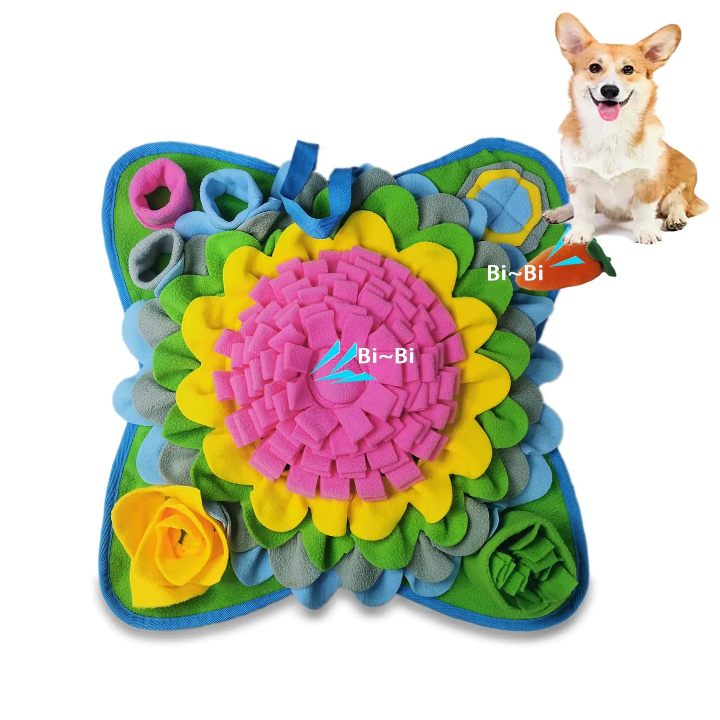 Snuffle Mat for Dogs Feeding Mats Puppy Sniffing PadPets Slow Feeder Cat Interactive Dog Treats Puzzle Toys for Small Medium Large DogsEncourages Natural Foraging SkillsAnxiety Relief (Pink-1)