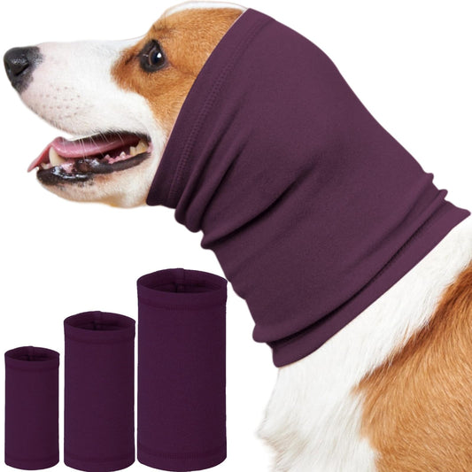Yaopelky Calming Dog Ear Covers for Noise Protection Dog Headband for Anxiety Relief Grooming Aid Ear Muffs for Dogs Cats (Purple S(Head Circumference 10-16” Length 6"))