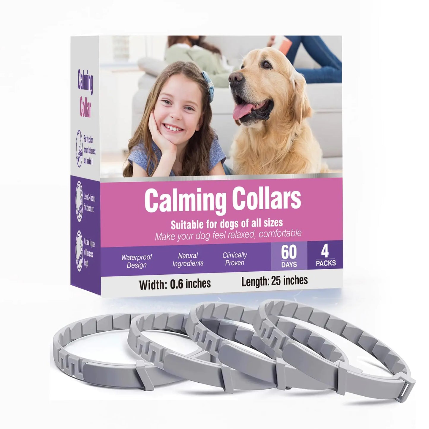 Calming Pheromone Collar 4-Pack - Anxiety Relief