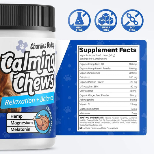 Dog Calming Chews – Anxiety Relief Soft Chews 90 Ct