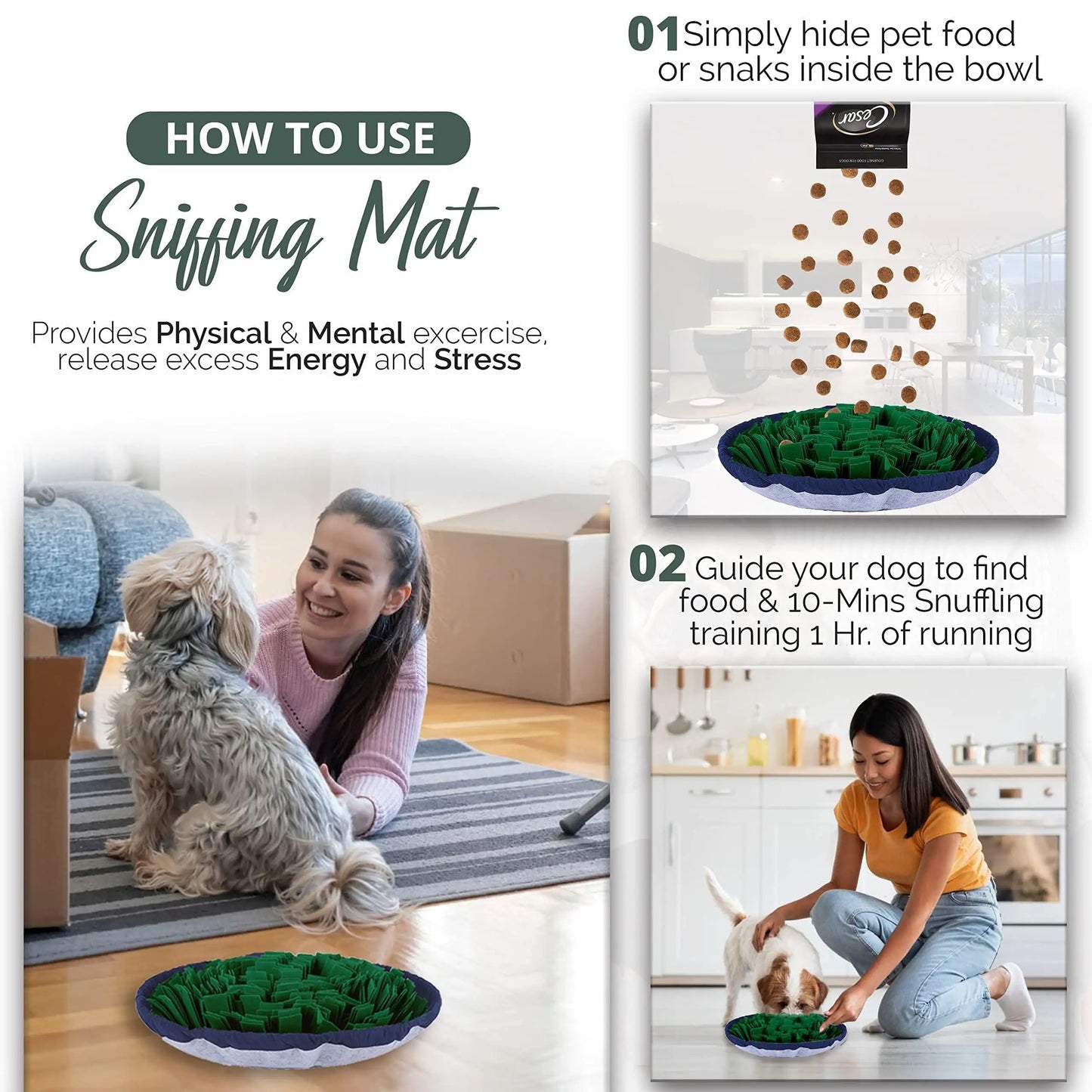 **Snuffle Mat for Dogs – Interactive Foraging Toy**