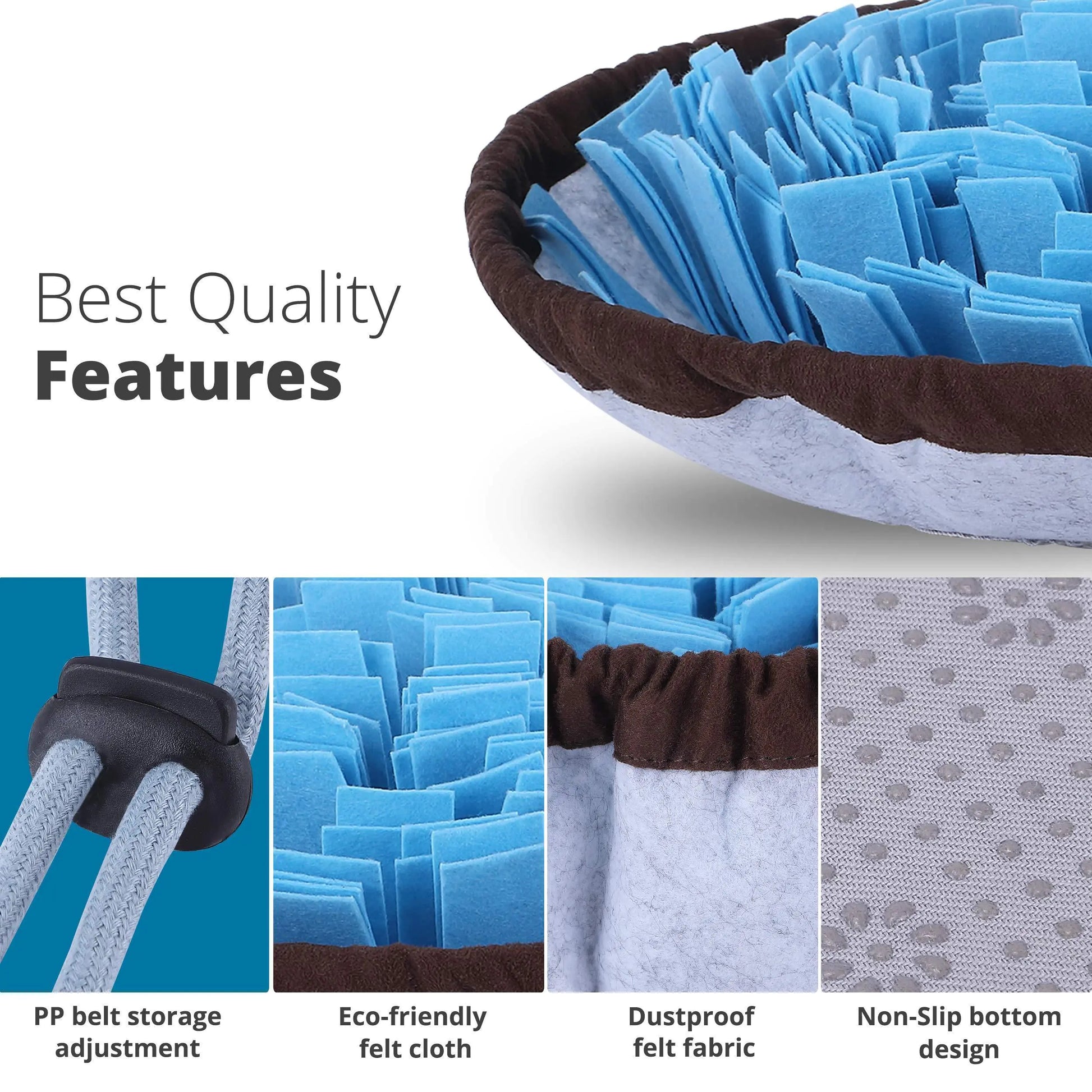 Product with features highlighted on a white background