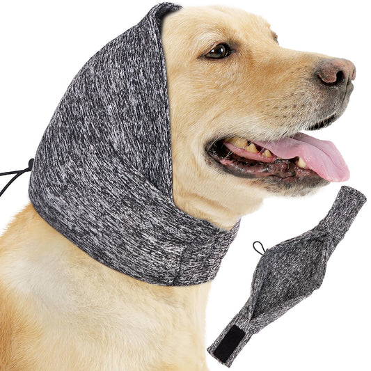 PATTEPOINT No Flap Ear Wraps for Dogs Dog Ear Cover for Hematoma Adjustable Dog Ear Muffs The Grooming and Force Drying Dog Ear Protector